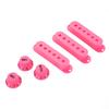 3Pcs Plastic Single Coil Pickup Covers 48mm 50mm 52mm Replacement for Electric Guitar(Pink)