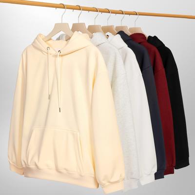 Autumn and Winter Hooded Sweatshirt Casual Loose Pullover Boys and Girls Sports Jacket Solid Color Men's Hoodie