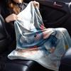 1pc Elephant Name Blanket Lightweight Flannel Throw for Sofa Bed Travel Camping Livingroom Office Couch Chair