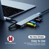 Dj1013 7 In 1 Usb  C Hub To 4k Hdmi-compatible Type C Adapter Dock With Pd Tf Sd, Compatible For