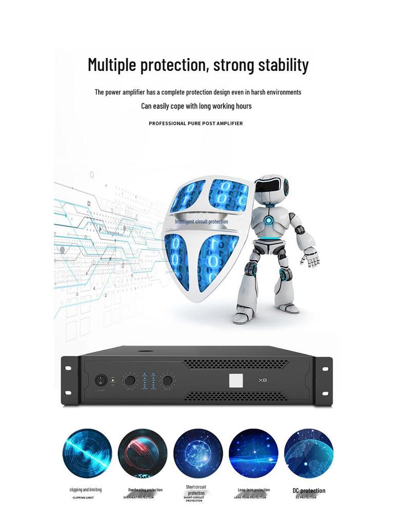 Pure Power Dual Channel Professional Home Amplifier