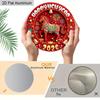 2D Flat 1pc Horse Year Aluminum Decoration Plaque, “Happy New Year” Lettering Sign, Home Decor, Porch Decor, Door Decor, Farmhouse Decor, Wonderful