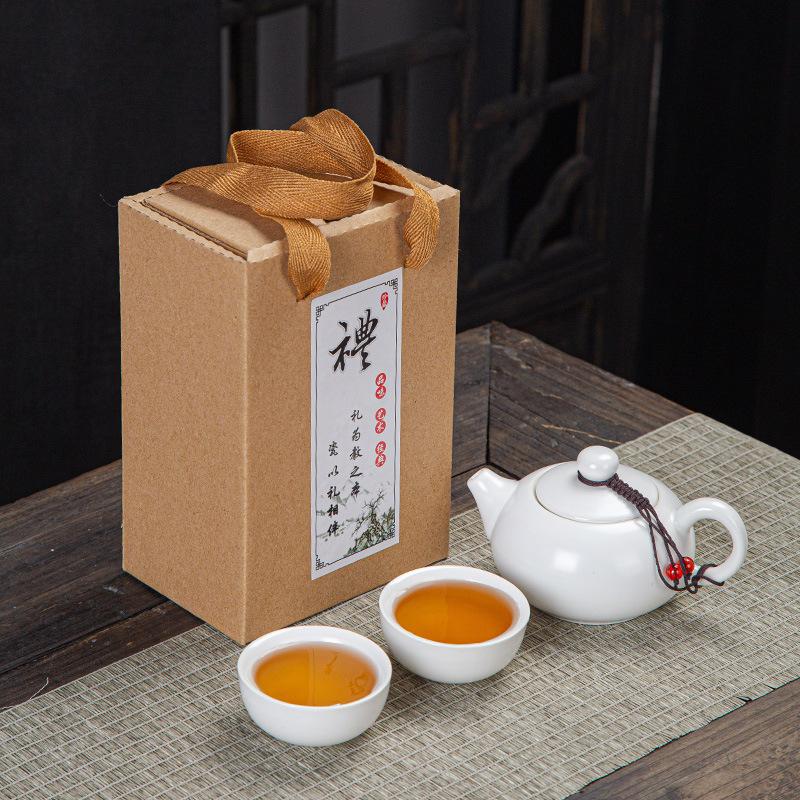 Portable travel tea set, matte kung fu ceramics, a pot of four cups, office business gifts l