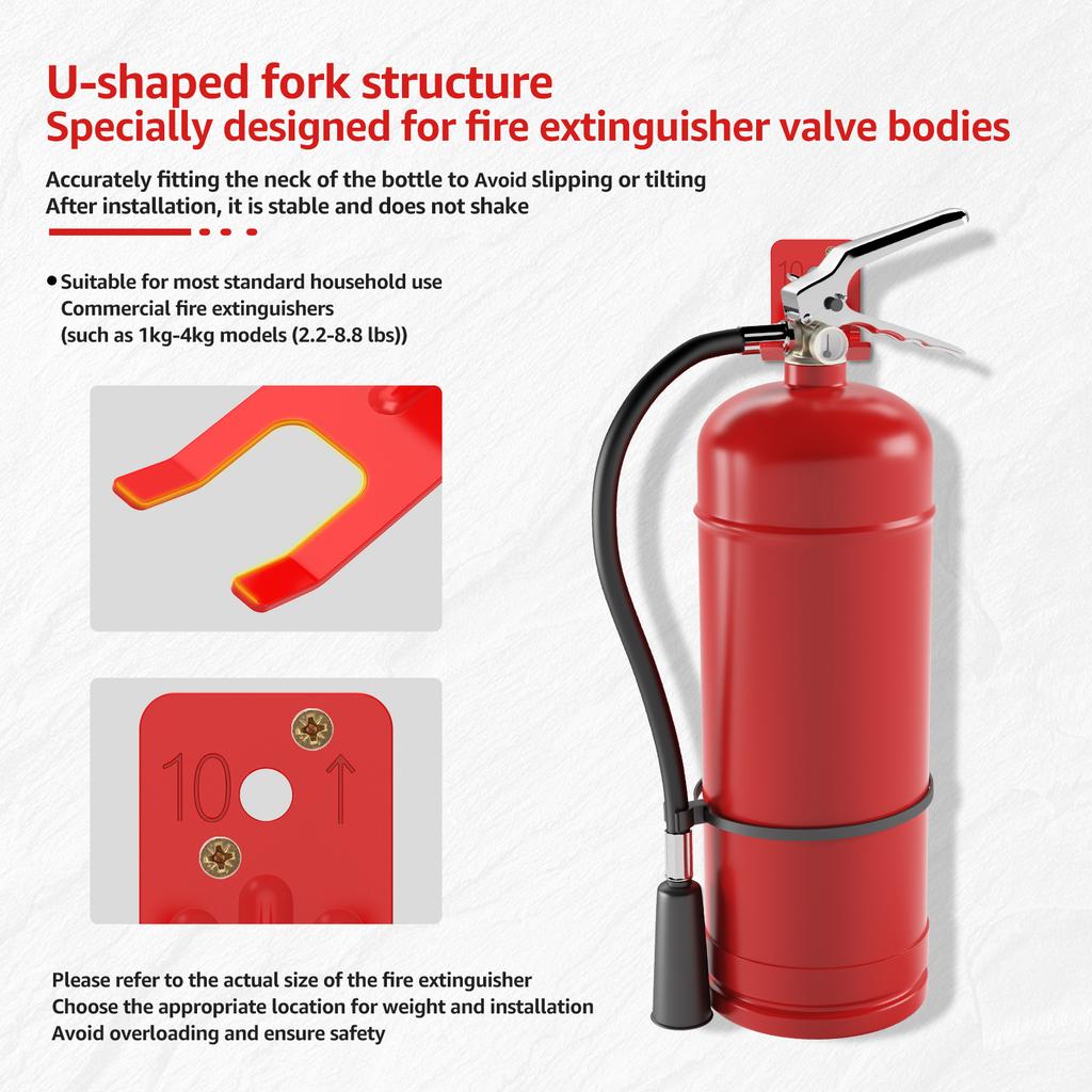 12Pcs Universal Fire Extinguisher Brackets Heavy Duty Wall Mount Holder with Screw & Expansion Tube for Large Small Dry Chemical