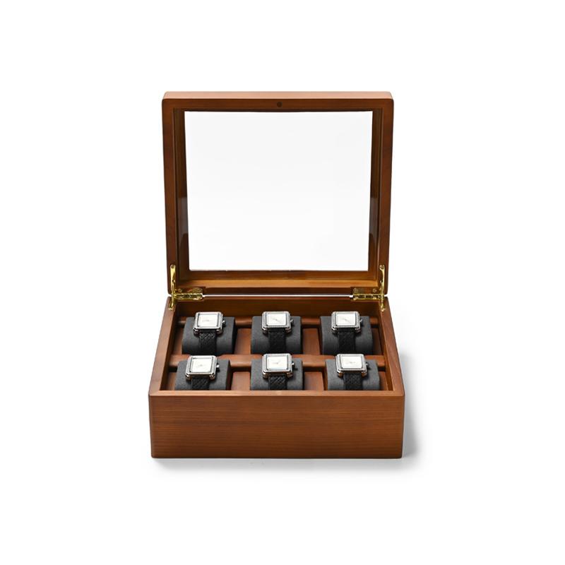 Oirlv 10 přihrádek Box na hodinky Dřevěná šperkovnice Organizer na hodinky Pouzdro Pánské Dámské Mechanické hodinky Úložné pouzdro Box na vystavení náramkových hodinek