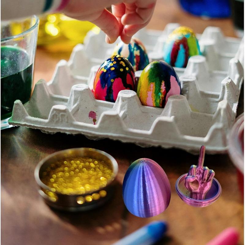Easter Egg Middle Finger, Funny 3D Printed Middle Finger Egg, Novelty Surprise Eggs for Friends & Family, Perfect for Adult Easter Basket