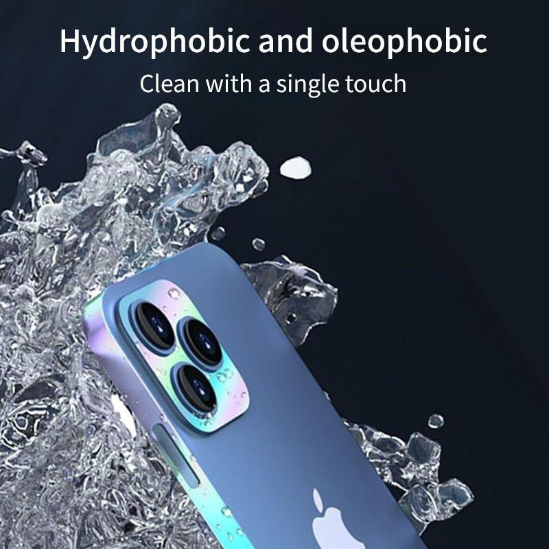 For iPhone 16 Pro Max 16e 15 Pro Max 14 Pro Max 13 Plus 13 Mini 12 Pro Max Glow In The Night Frame Sticker Film + Camera Lens Protection