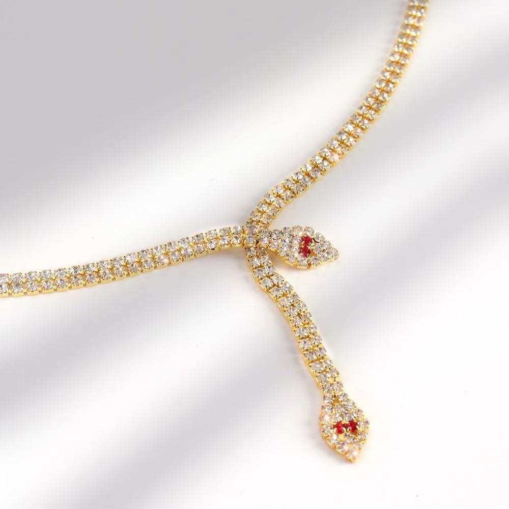 

Waist accessory, fashionable diamond snake shape, European and American sexy summer beach waist chain, Waist chain золотой