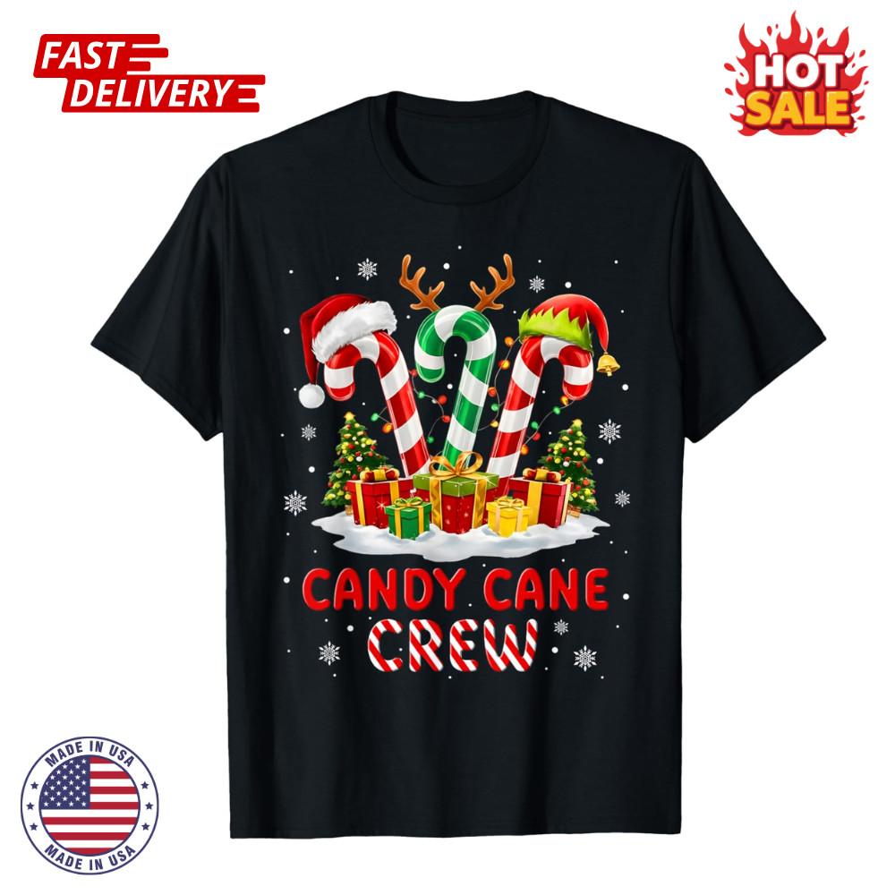 Christmas Holiday Family Funny Candy Cane Crew Unisex Inspired Graphic Shirt NEW Unisex T-Shirt S