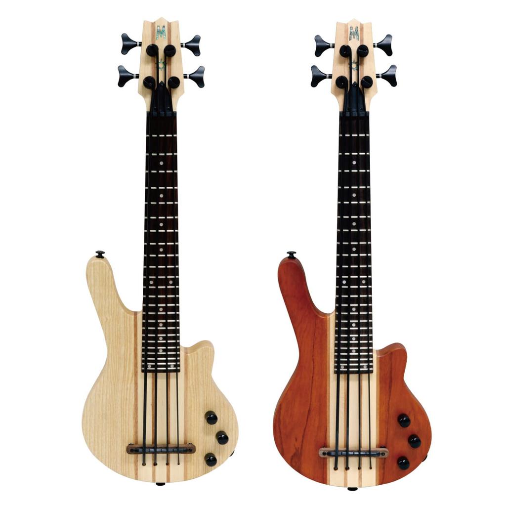 MAHALO Solid Body Ukulele Bass American Ash with Pickup MEB1PRO NAT