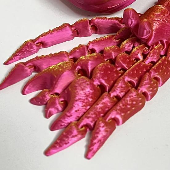 3D tištěná akční figurka kraba poustevníka Vícekloubový pohyblivý model kraba Kloubová figurka zvířete Stolní dekorace Dětské dospělé Dárek