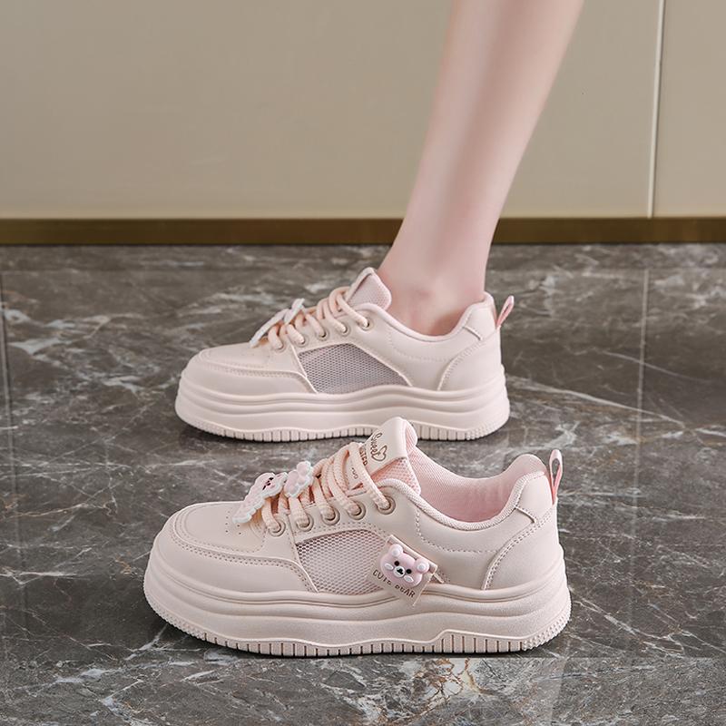 Fashion CRLAYDK Women's Classic Mesh Fashion Sneakers Casual Tennis Breathable Skate Shoes Platform Walking Anti Slip Cute Trainers