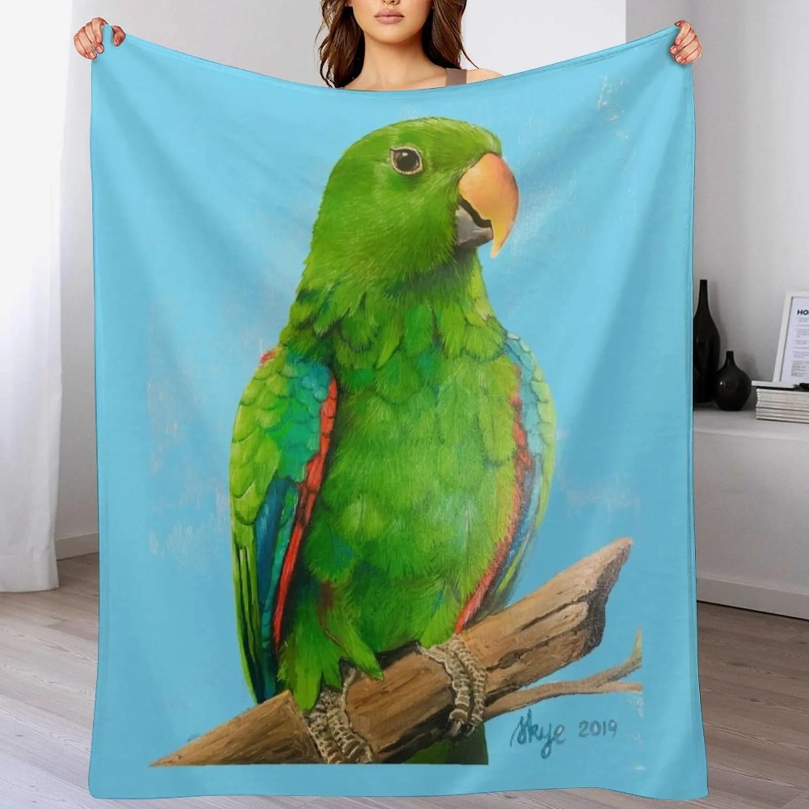 Eclectus Throw Blanket Plush Fuzzy Cozy Blanket for Couch Sofa 102x76cm(40x30in)