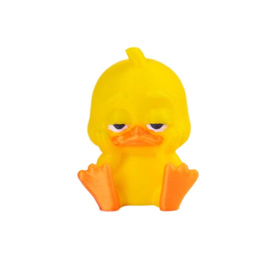 3D-gedruckte kleine gelbe Enten, niedliche gelbe Entenfigur für Schreibtischdekoration, Enten-Miniaturfiguren für Mikrolandschaften, lustige Geschenkideen