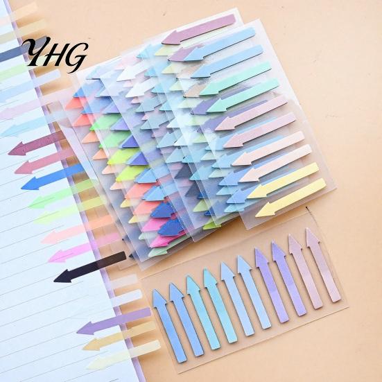 Study Supplies for School Arrow Index Tab Stickers, Translucent PET Page Markers, Student Note Organization Colorful Sticky Flags Organizing Book And