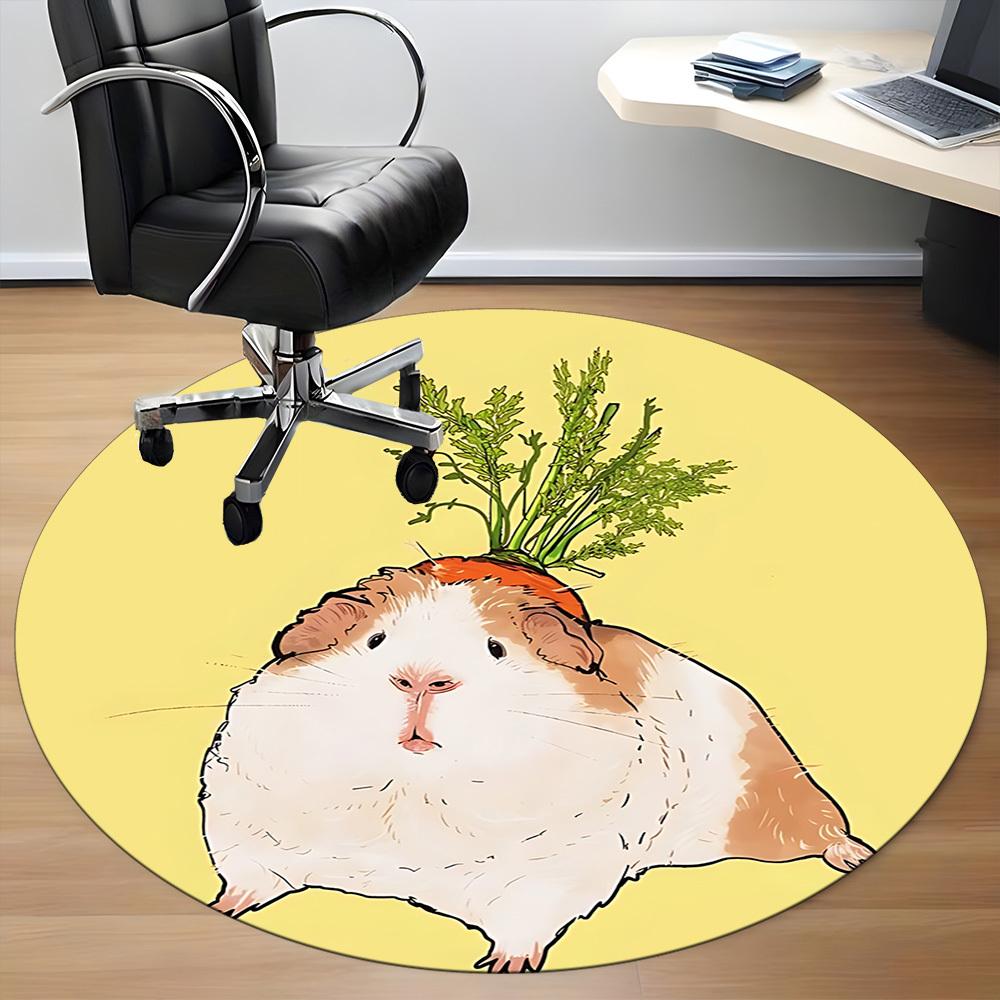 1pc Hamster Carrot Carpet for Office, Non-slip, Soft and Durable Office Rug, Perfect for Office Yy260128067