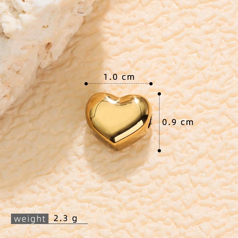 European and American Heart-Shaped Stainless Steel Minimalist DIY Jewelry Accessories