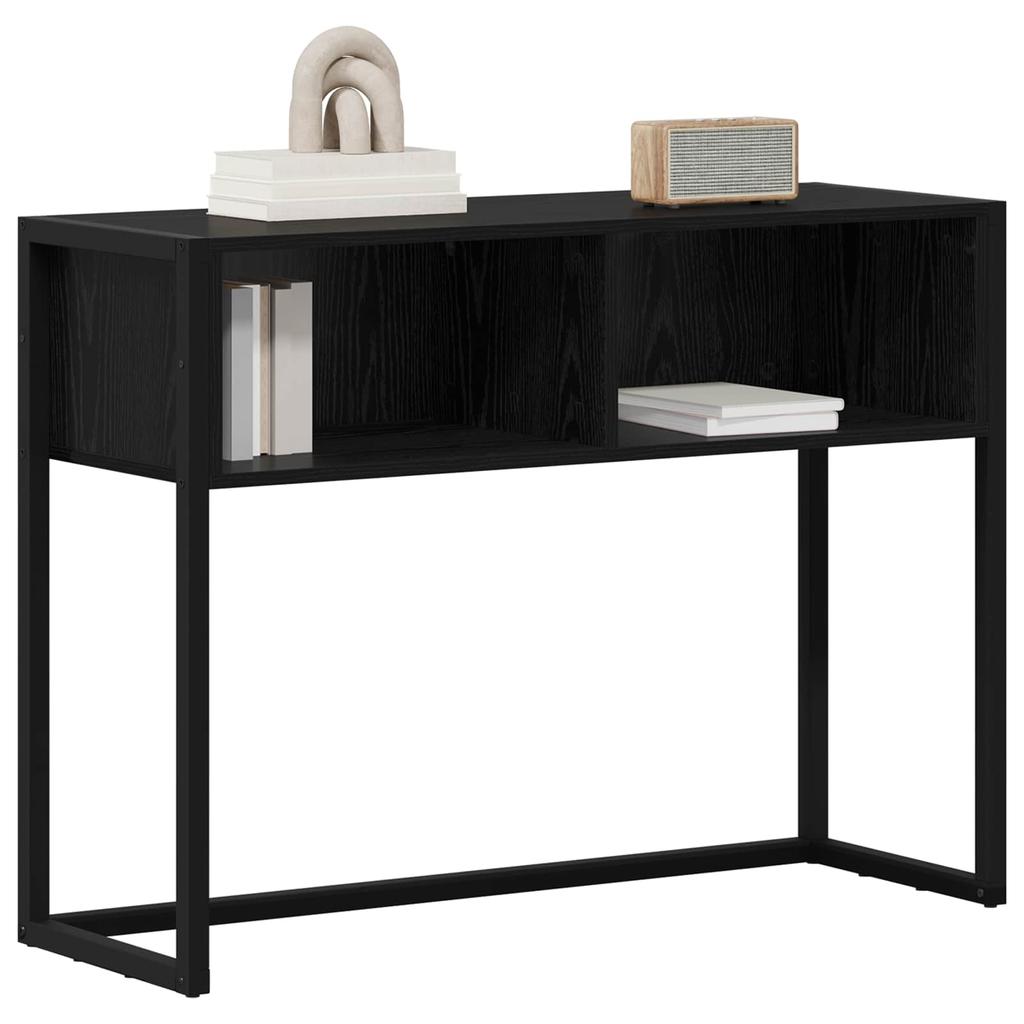 Side Table Black Oak Look 100 X 36 X 75 Cm