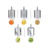 Râpe à fromage en acier inoxydable avec hachoir rotatif - 5 lames interchangeables, râpe multifonction pour fromage, légumes, noix et fruits