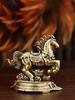 Chinese New Year 2026 Horse Figurine Horse Brass Statue Attracting Wealth Collectible Sculpture Table Ornament for Home TV