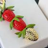 Amora Framboesa Amora Preta Tomate Pingente de Couro para Bolsas Femininas Decoração de Moda Pingente Acessórios para Pendurar na Bolsa