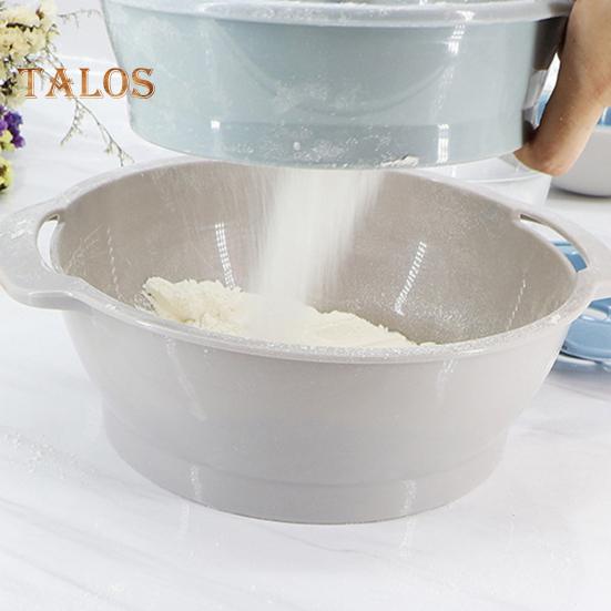 Stackable Flour Sieve Set 4-Piece Multifunctional Kitchen Baking Tools Including Fine Mesh Sifter Egg White Separator & Flour Scraper Portable Pollen