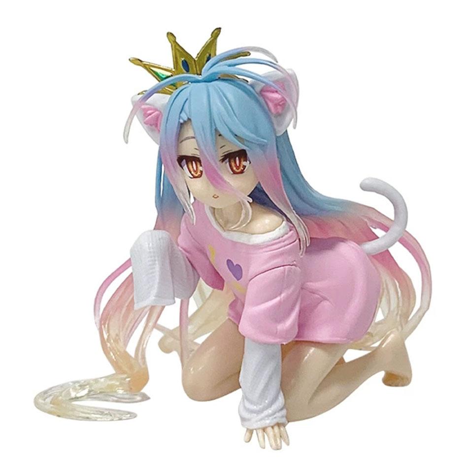 In Stock 10CM Cute NO GAME NO LIFE Shiro Animation Figures Ornaments Collection Models Toys Gifts Christmas Gift