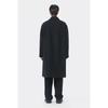 Customellow Loose Fit Gauze Texture Raglan Wool Linen Balmacaan Coat Black Cwcaa