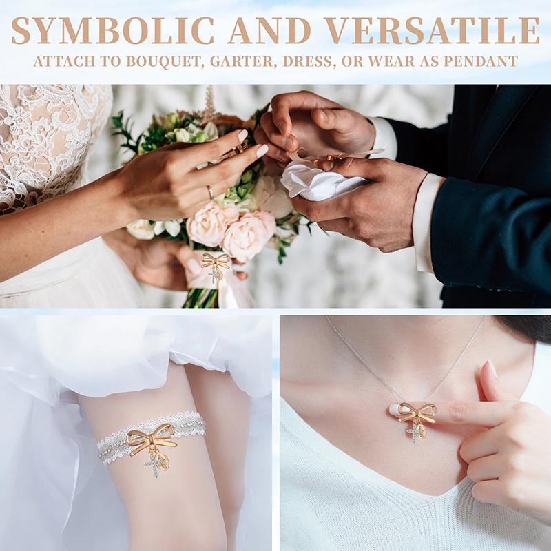

10Pcs Wedding Souvenir Gift For Guests Bow Cross Brooch Gift Bags Thank You Card Bridal Shower Engagement Party Decoration розового золота