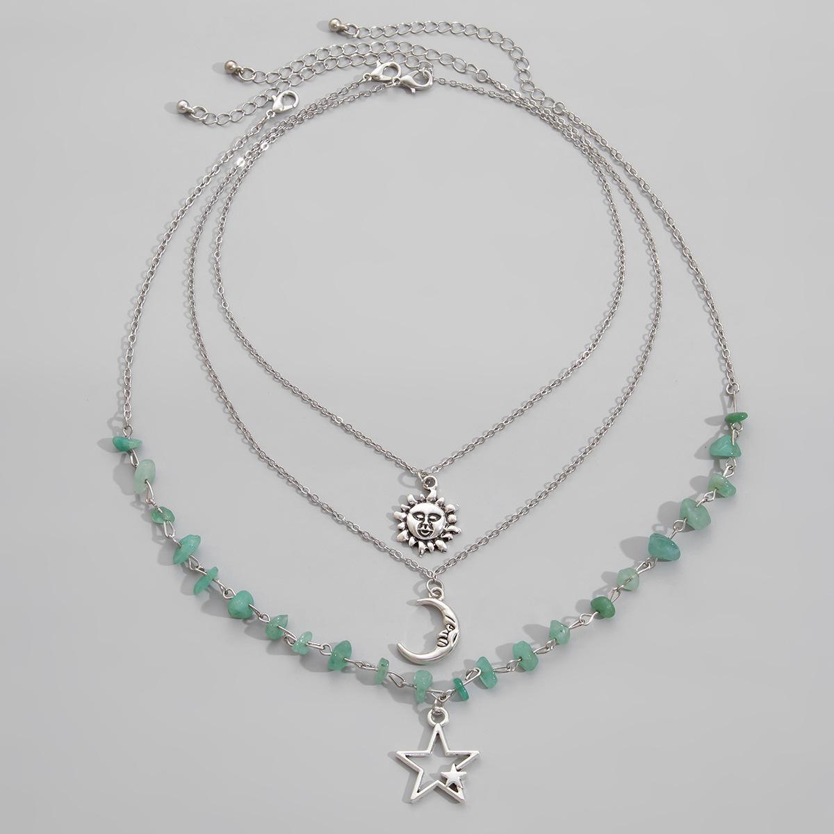 

Ожерелье с подвеской Spice Girl Wind Dopamine Moon Sun, цветное неровное ожерелье с цепочкой на ключицу