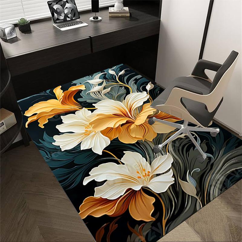 

1 шт. Килим із квітковим візерунком, надзвичайно м який, товстий та поглинаючий, нековзкий, можна прати в машині, килимок для передпокою 60cm by 90cm