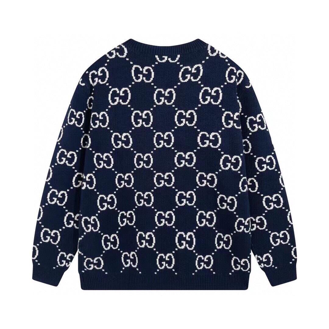 

Unisex Light Luxury G-Print Round Neck Pullover Sweater Extra Large