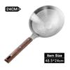 Extra Large Kitchen Strainer Skimmer with Sturdy Wood Handle - 304 Stainless Steel Slotted Spoon Colander, Kitchen Tools