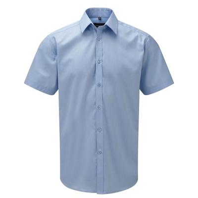 Mens Herringbone Short-Sleeved Shirt