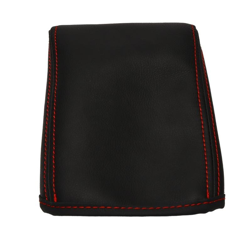QQ-Car Armrest Box Cover Car Central Control Armrest Storage Box Pad For MK6/Ibiza Typ 6F/Arona SUV Black red line