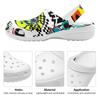 Printed Slip On Garden Clogs EVA Lightweight Breathable Shoes for Women Men Beach Pool Bathroom Home Summer Beach Travel Wear