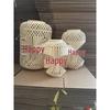 New Chinese Wedding Rattan Lantern - Bamboo Woven Props with Red Background Decoration