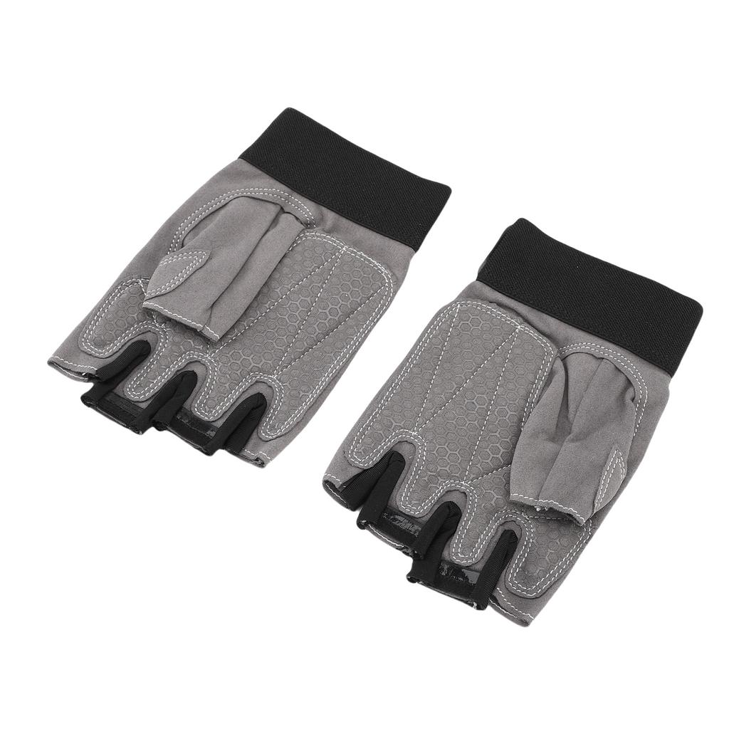 1 Pair Cycling Gloves Anti Slip Shock Absorbing Fingerless Workout Gloves for Road Riding Gym Exercise Driving