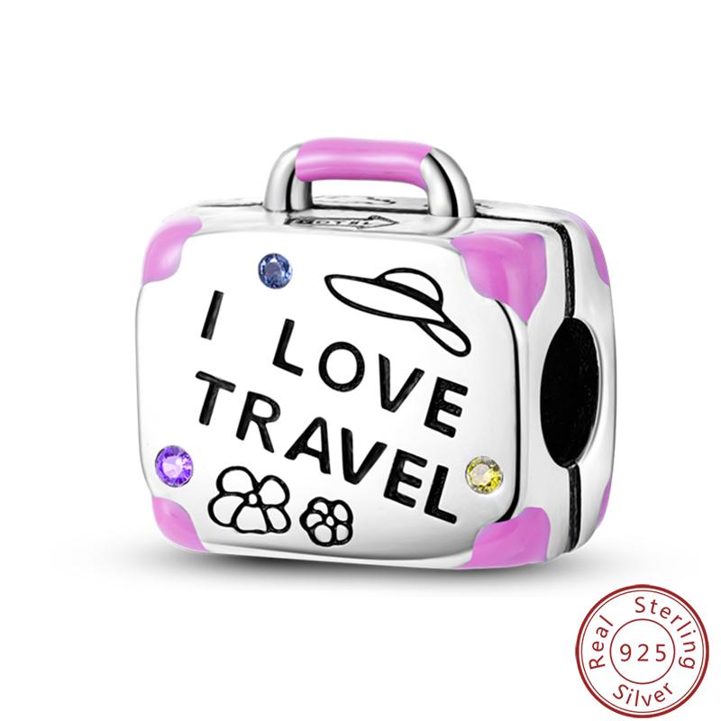 Love Traveling Copper Backpack Suitcase Luggage Camera Airplane Charms 3Mm Diy Fine Jewelry Making