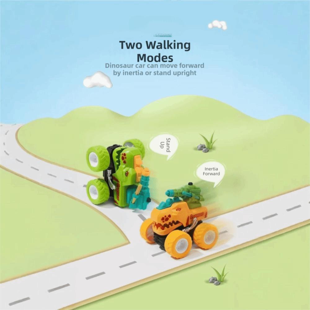 Inertial Sliding Inertia Dinosaur Car Cartoon Design Deformation Car Toy Interactive Game