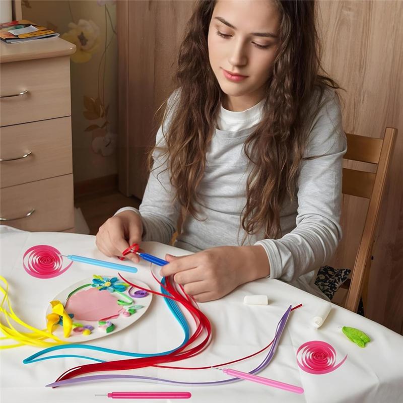 A74E-12 PCS Paper-Quilling Tools Rolling Curling Quilling Needle-Pen For Art Craft DIY Handmade Tools