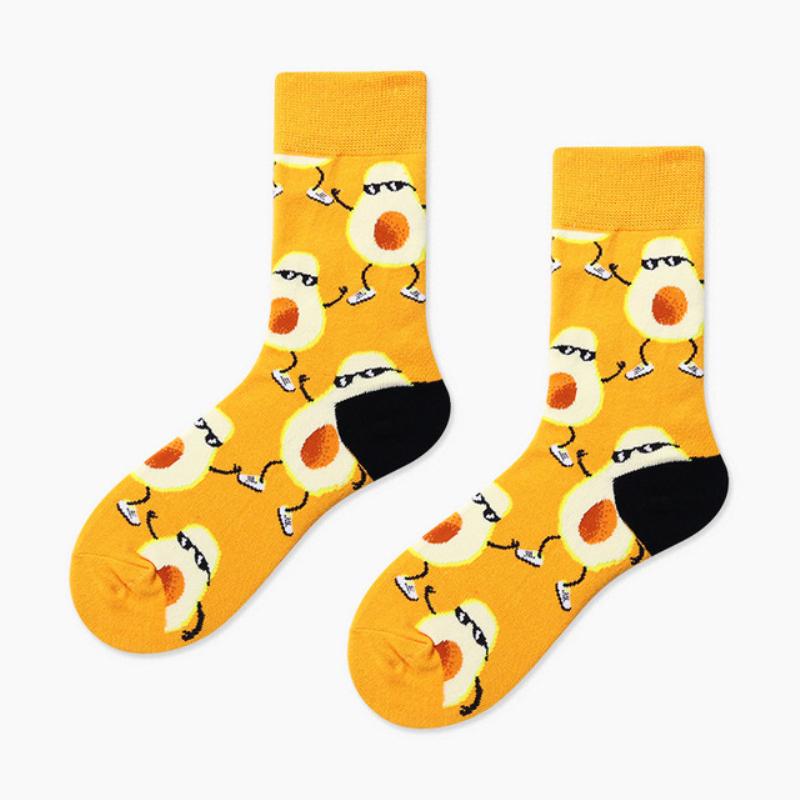 Food  Cool Socks  New Dessert Creative Pattern Men's Socks Tide Cool Socks Women Cotton Casual Socks