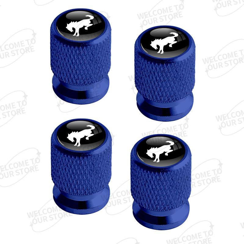 Aluminum For Ford Bronco Logo ST Line Focus Fiesta EcoBoost Hybrid 4pcs Car Decor Wheel Tire Valve Caps Stem Cover Accessories