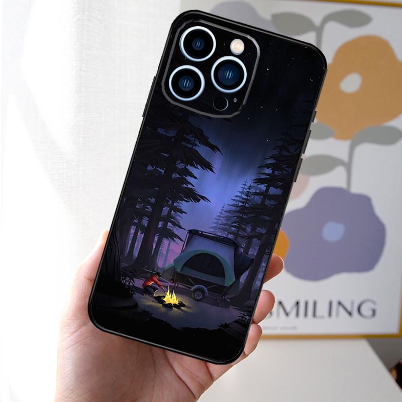 Nature Camping Art Phone Case For iPhone 13 12 11 Pro Max 13 Mini X XR XS Max 7 8 Plus SE 2020 Back Cover