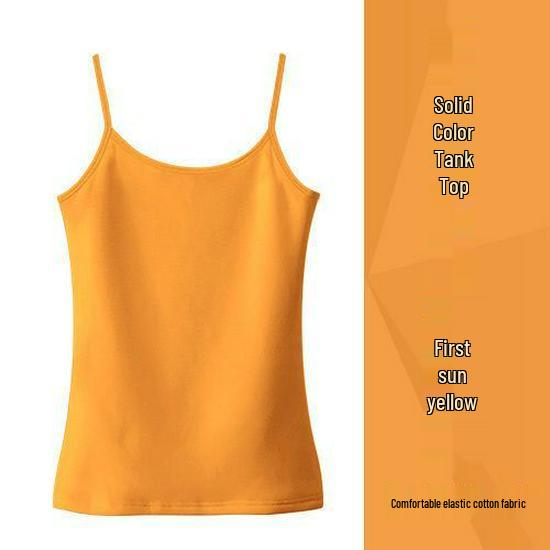 Women's Pure Cotton Black Camisole Vest – Small, Tight-Fitting, Sexy, Plus Size, Short Top for Summer/Spring.
