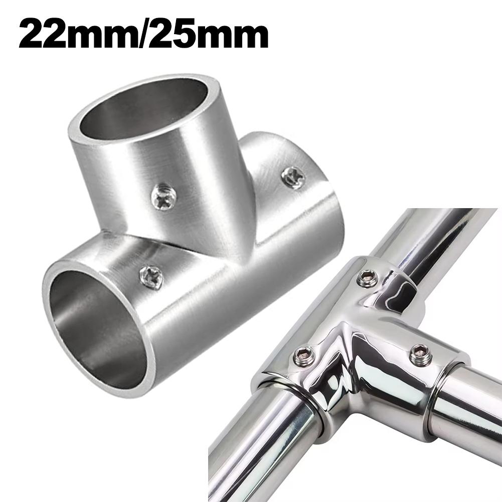 Three Way Tee Connector in 316 Stainless Steel for Durable Marine Installations