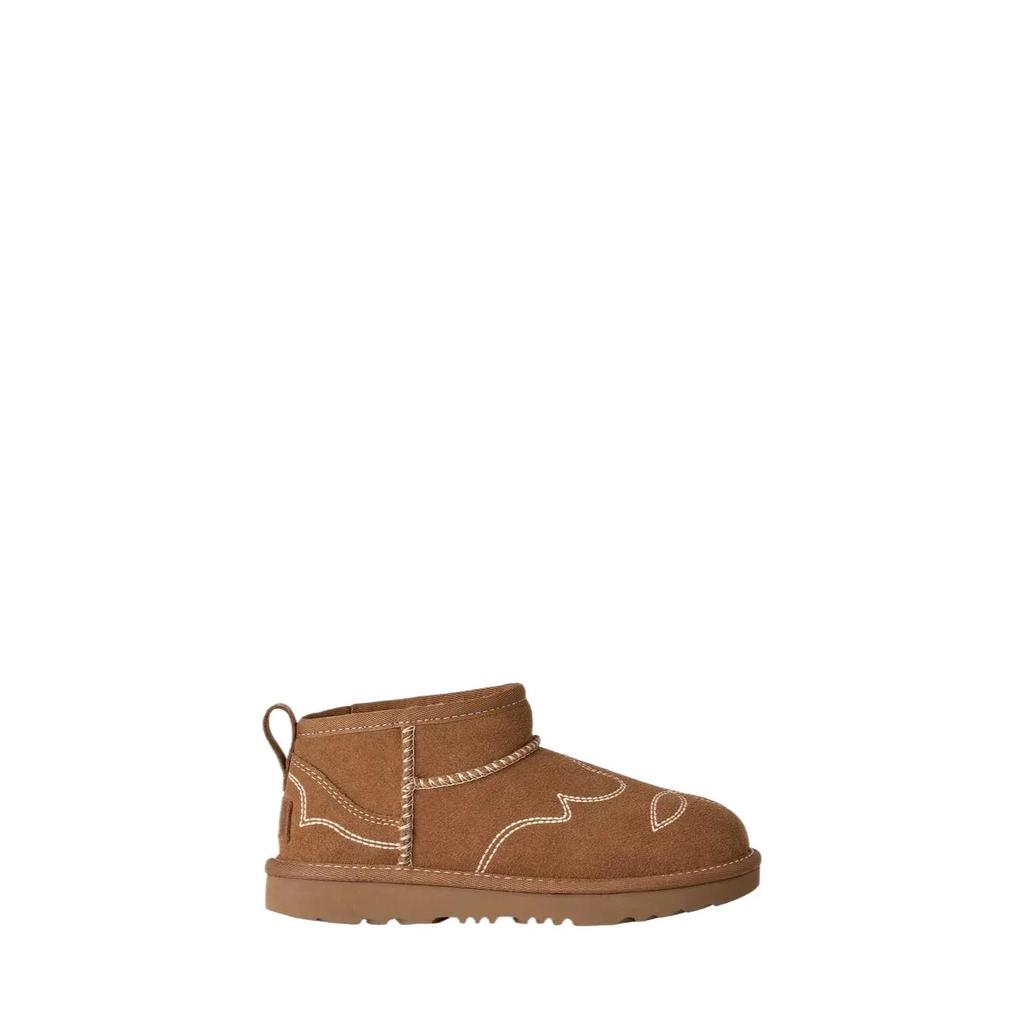 UGG Classic Ultra Mini Western Kids 'Chestnut' (Unisex) Chestnut Kids' Snow Boots 1184371K CHE