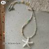 Starfish Shell Necklace Beach Vacation Style Pendant Necklace for Women Fashion Collarbone Chain Summer Sweet Jewelry Gift