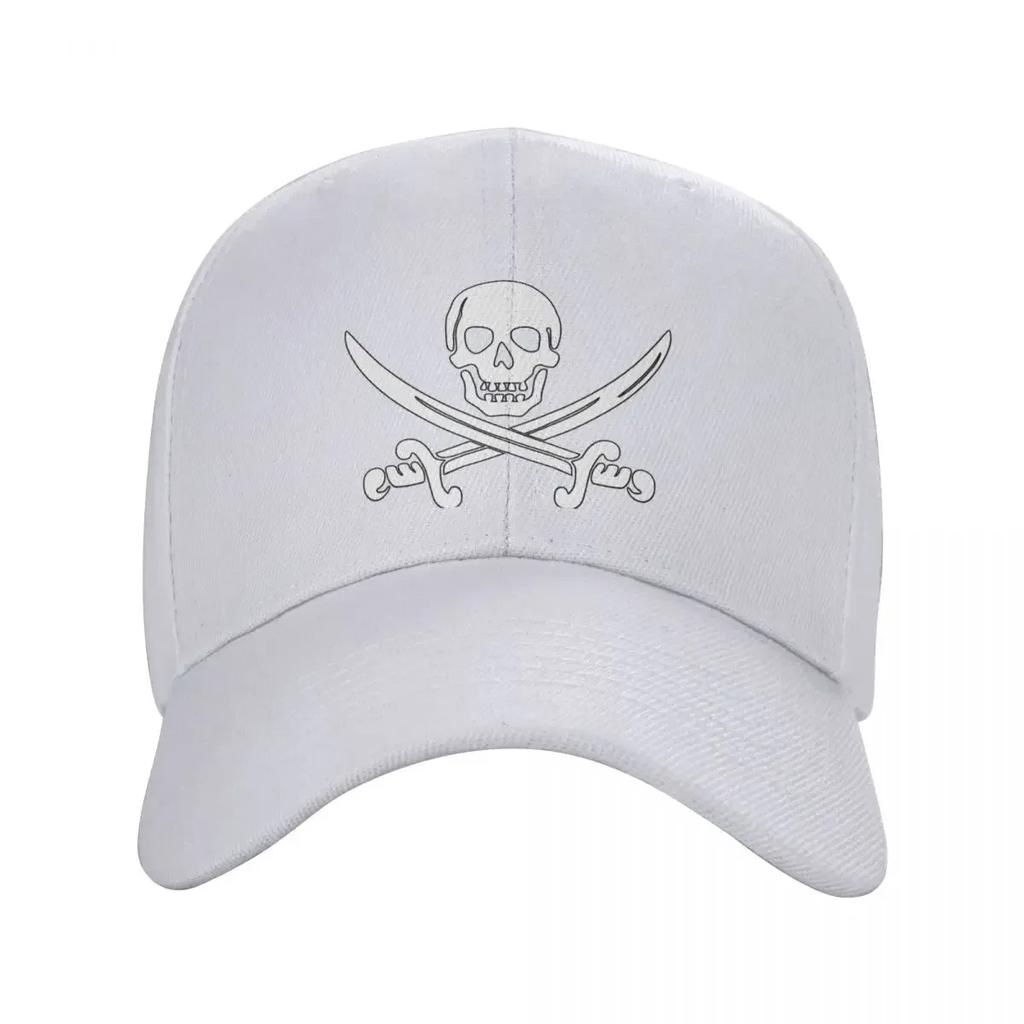 Classic Unisex Jolly Roger Skull Baseball Cap Adult Pirate Flag Adjustable Dad Hat for Unisex Women Sports Snapback Caps