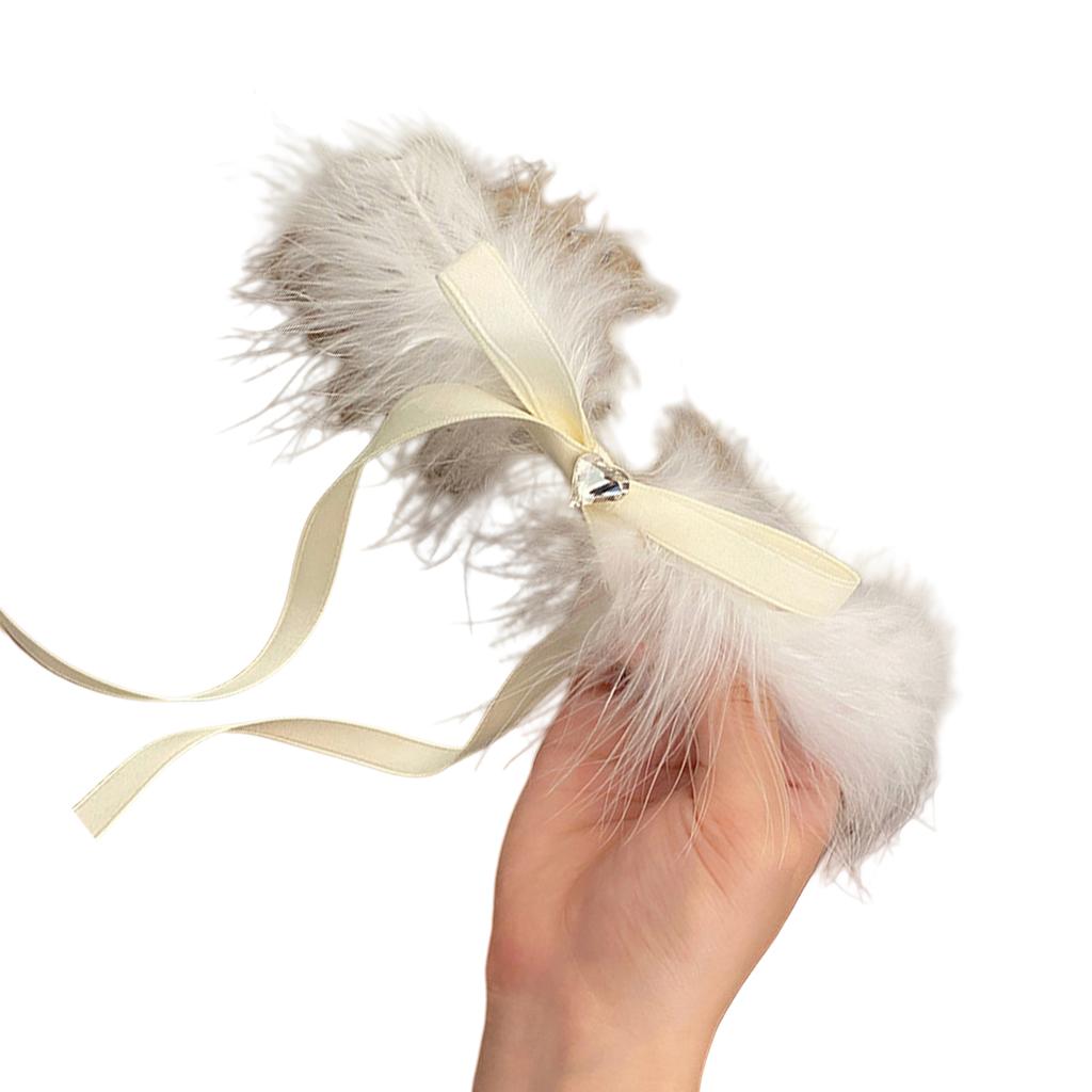 Wing Heart Hair Clip Bows Balletcore Sweet Bows Flat Clip Balletcore Hairpin Bows Elegant Hair Clip for Bunches